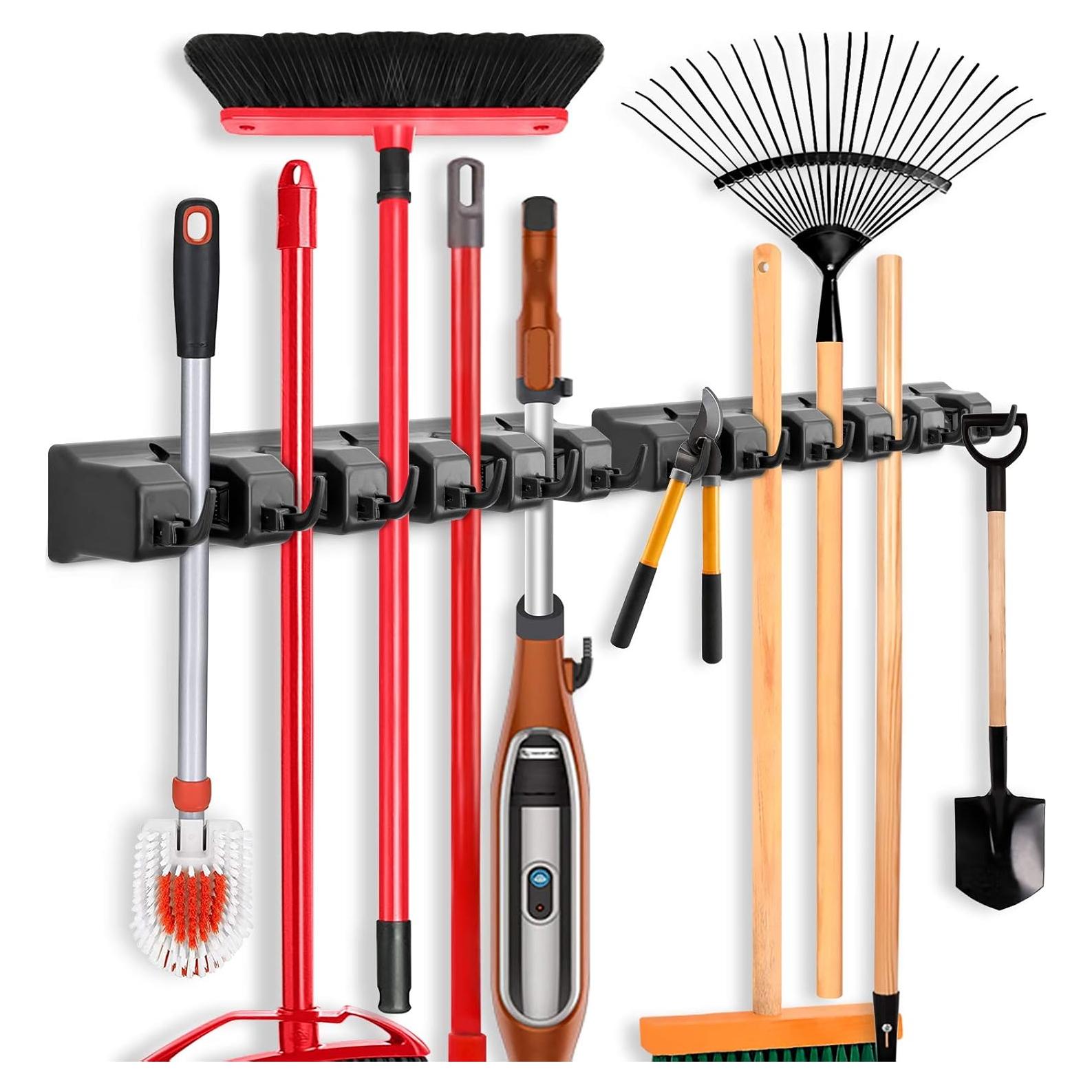 Soporte de Escoba IMILLET 2 Paquetes con 6 Ganchos