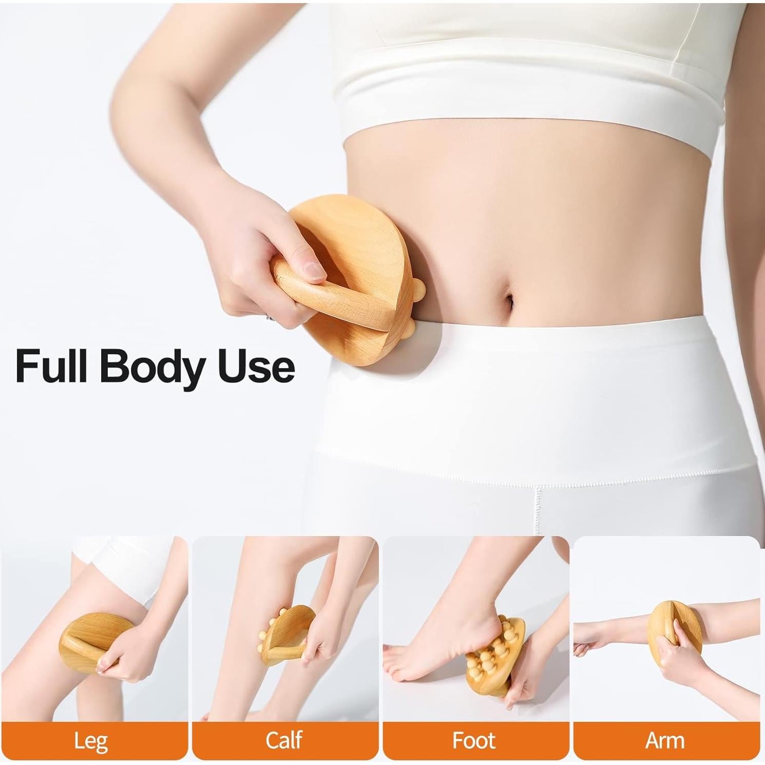 Cepillo de Masaje de Madera AiRelax para Drenaje Linfático