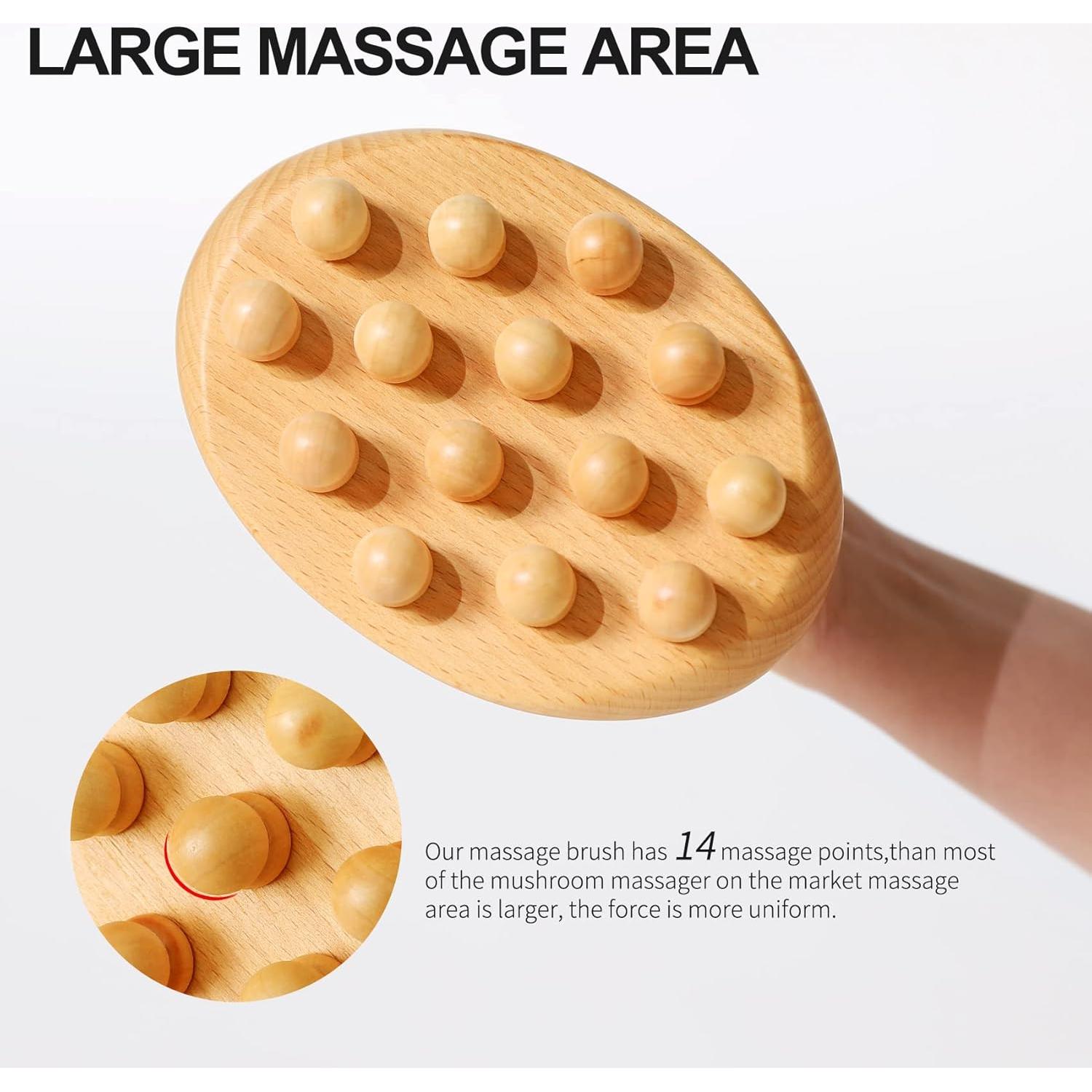 Cepillo de Masaje de Madera AiRelax para Drenaje Linfático