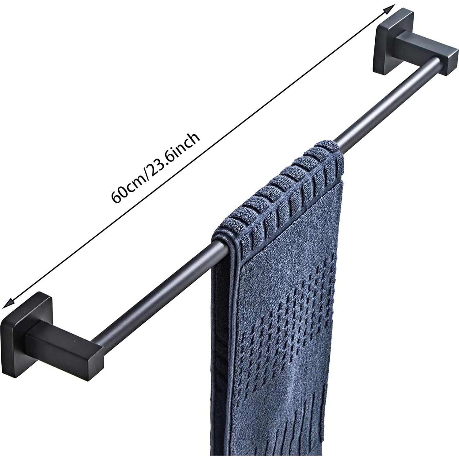 Juego de Accesorios de Baño Bluebyrne 4 Piezas Negro Mate