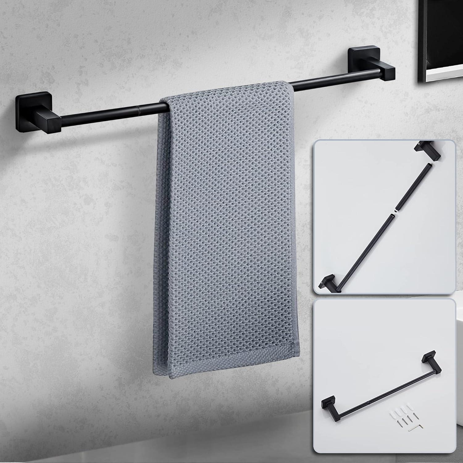 Juego de Accesorios de Baño Bluebyrne 4 Piezas Negro Mate