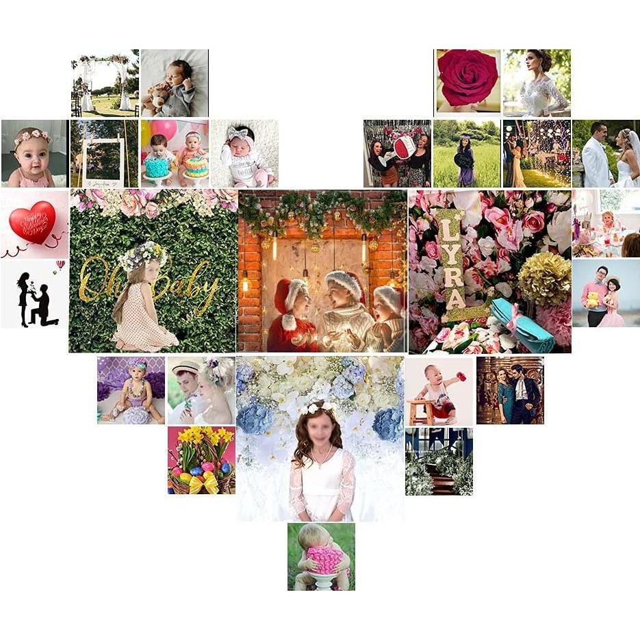 Fondo Fotográfico Floral Azul y Blanco 2.74x1.83m Art Studio