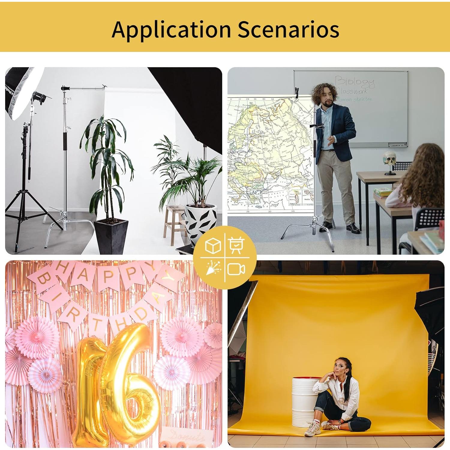 Kit de Soporte para Fondo de Fotografía Meking 3x3m Ajustable