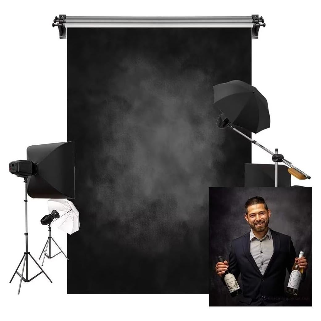 Fondo Fotográfico Microfibra Kate 2.2m x 1.5m Textura Gris