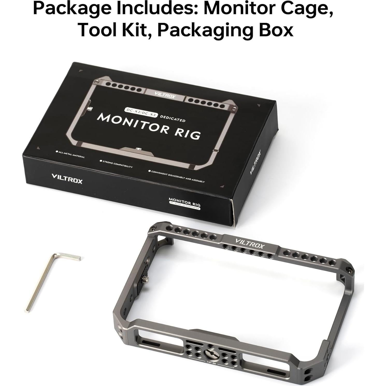 Jaula de Monitor VILTROX para DC-X2/DC-X3 - Aluminio Duradero