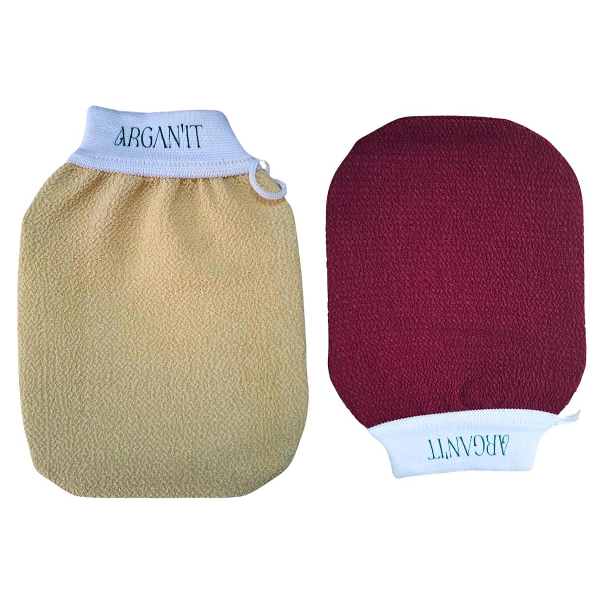 Guante Kessa Exfoliante Marroquí Argan'it - Set de 2 Piezas
