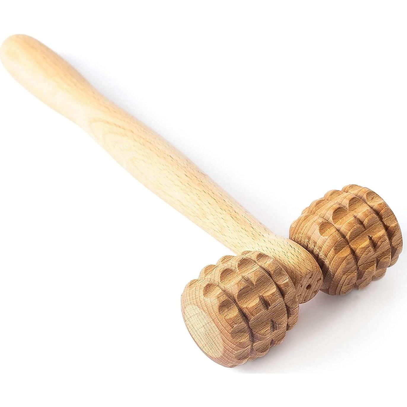 Rodillo de Masaje Facial Tuuli - Madera Natural 24x10 cm