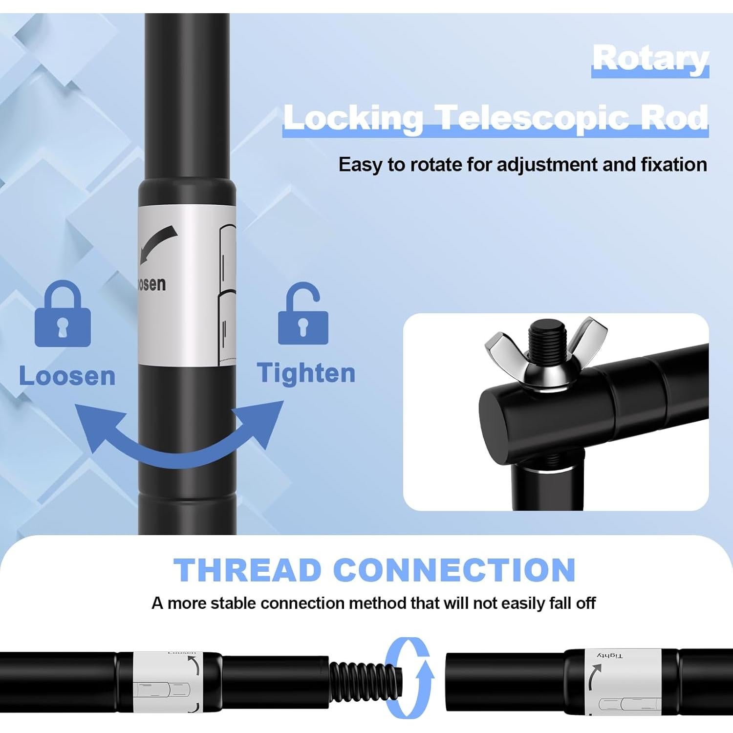 Soporte de Fondo GLOSHOOTING 3.3-8.5m Ajustable con Base Cruzada