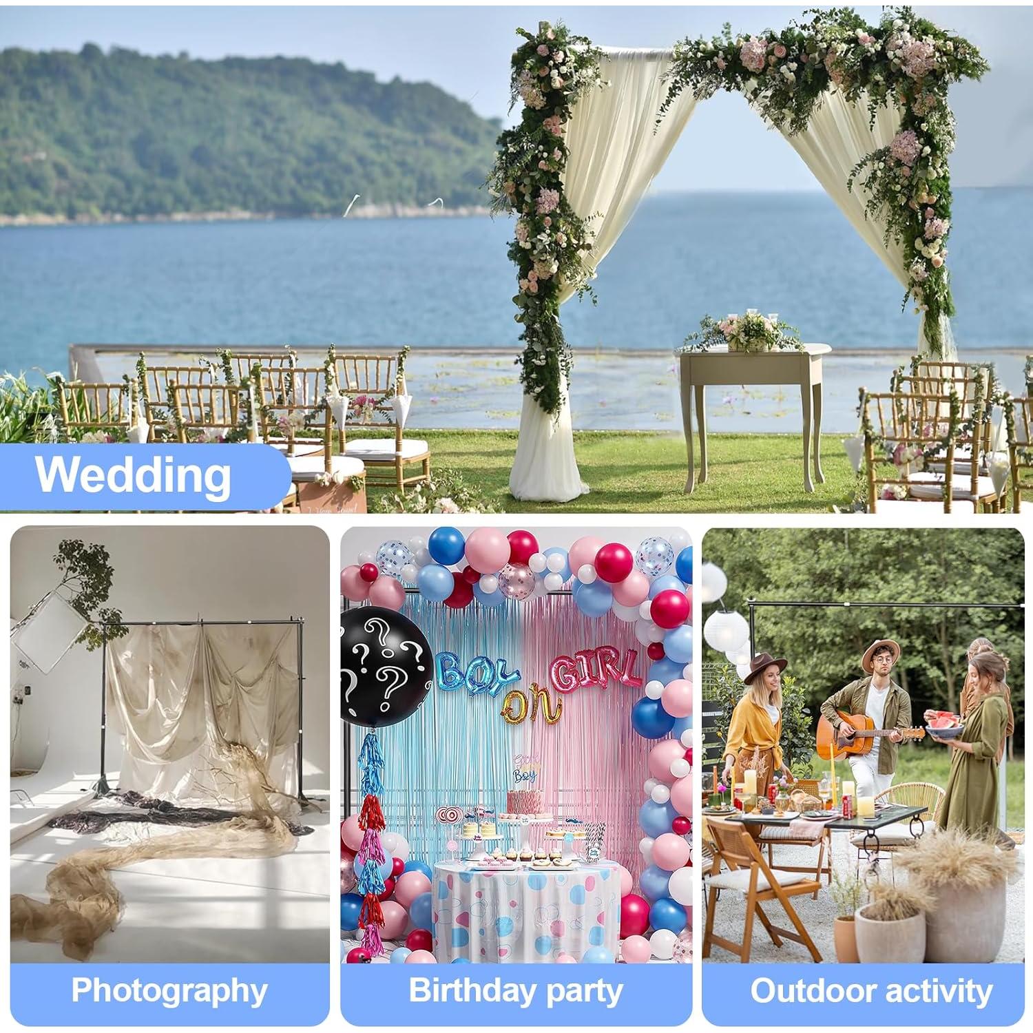 Soporte de Fondo GLOSHOOTING 3.3-8.5m Ajustable con Base Cruzada