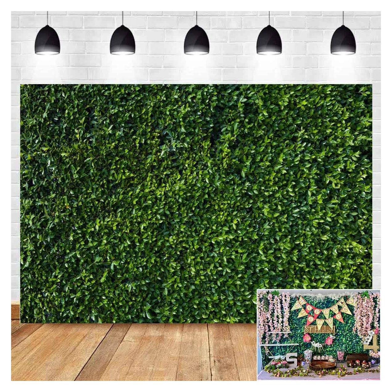 Fondo de Fotografía 3x2.4m Hojas Verdes Estudio de Arte