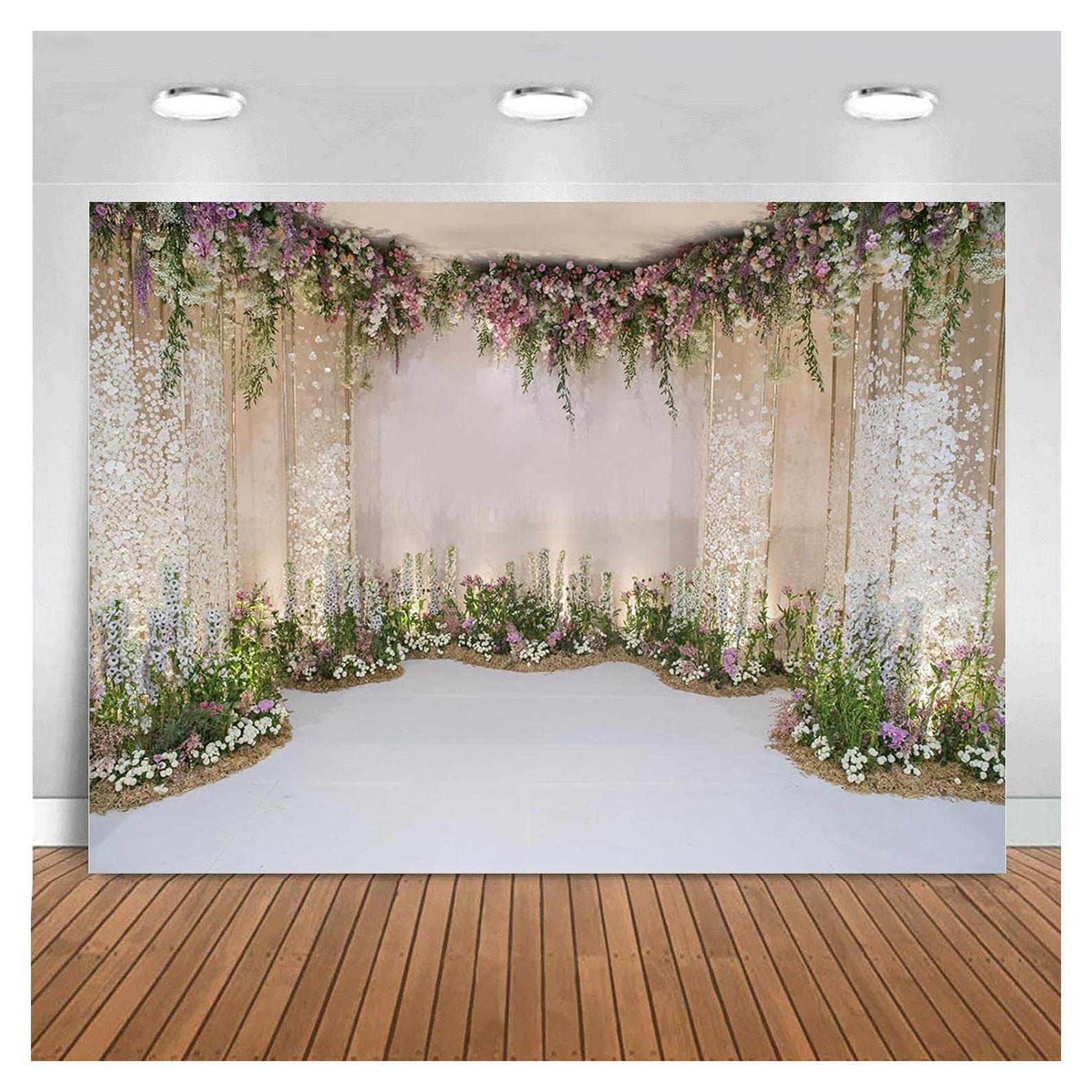 Fondo de Fotografía 3D Beige 200x150cm para Bodas y Eventos