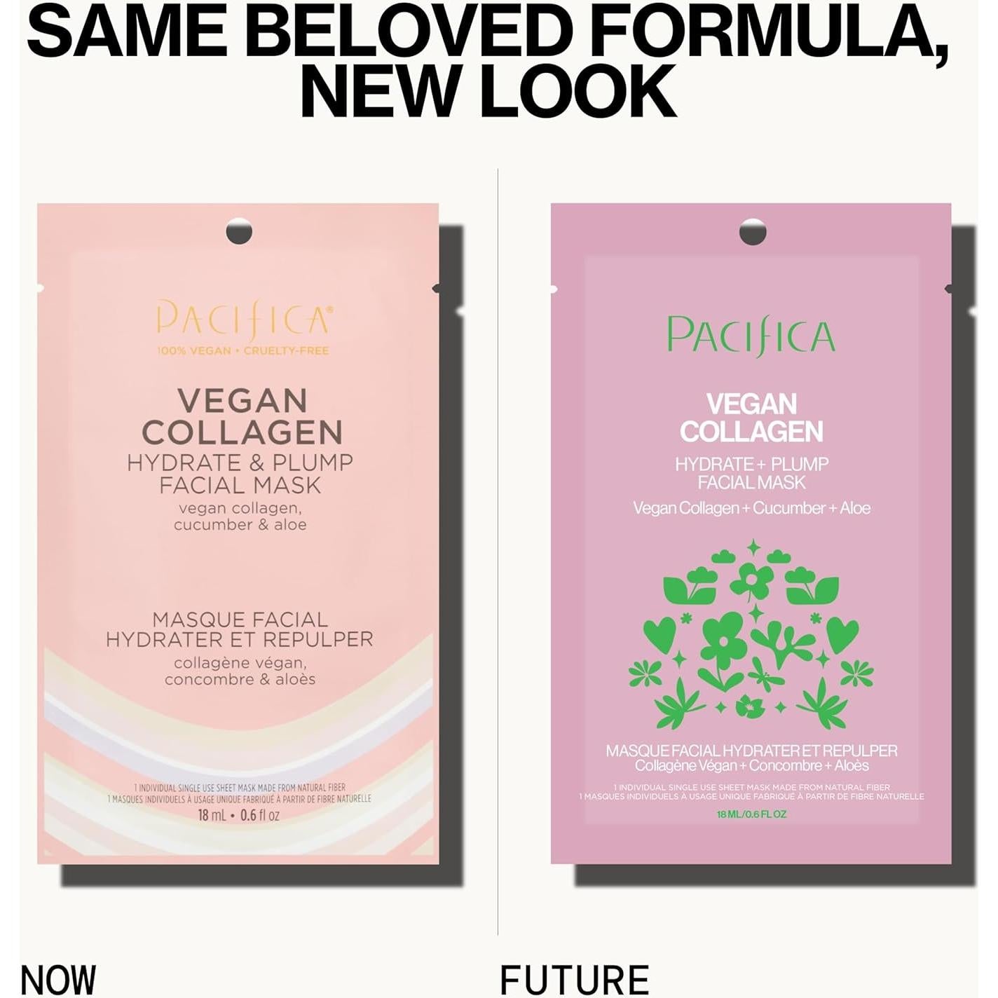 Mascarilla Facial Pacifica Colágeno Vegano Hidratante 1 Cuenta