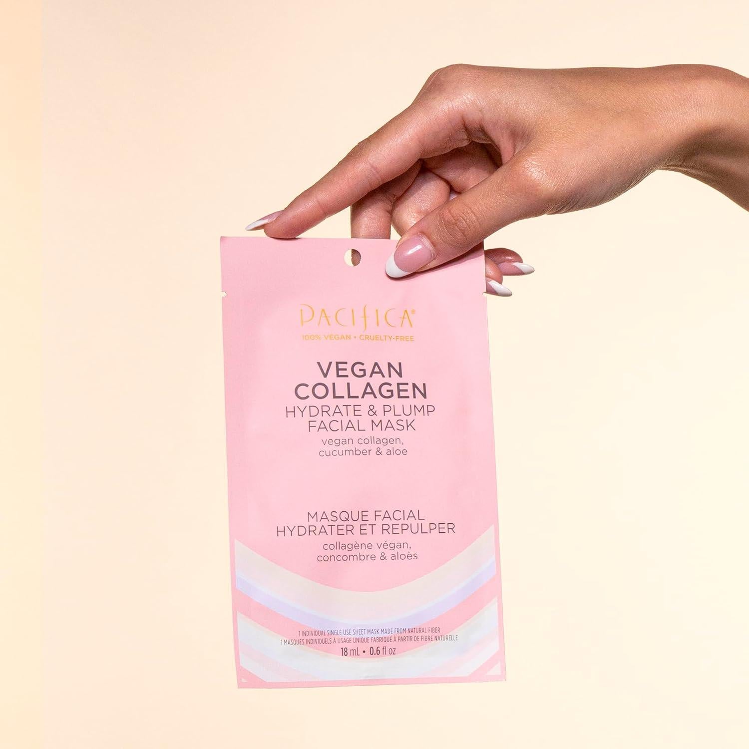 Mascarilla Facial Pacifica Colágeno Vegano Hidratante 1 Cuenta