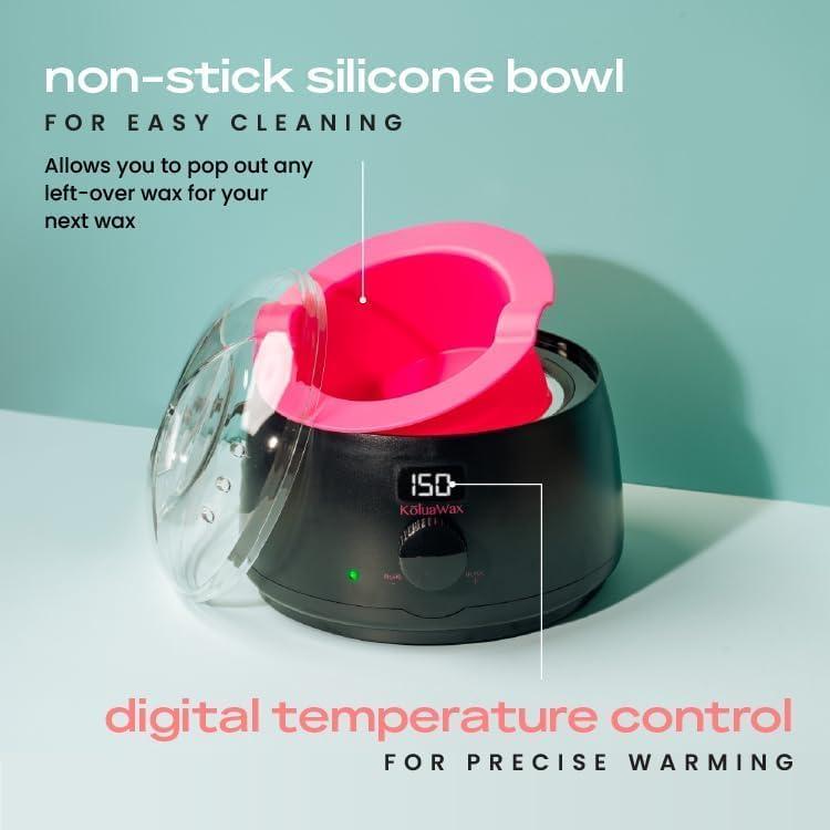 Kit de Depilación KoluaWax Premium - Calentador Digital + Cera