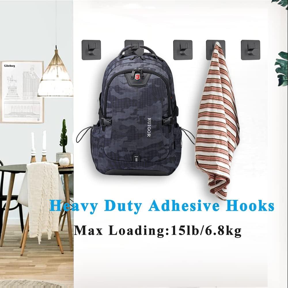 Ganchos Adhesivos Fotosnow Negros para Toallas - 4 Pzs