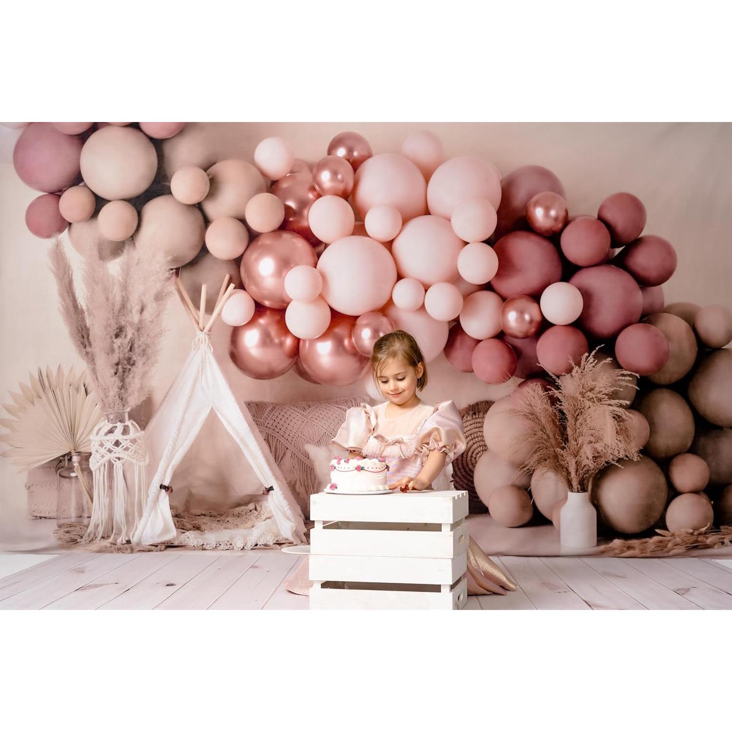 Telón de Fondo de Globos Boho Kate 2.2x1.5m Microfibra