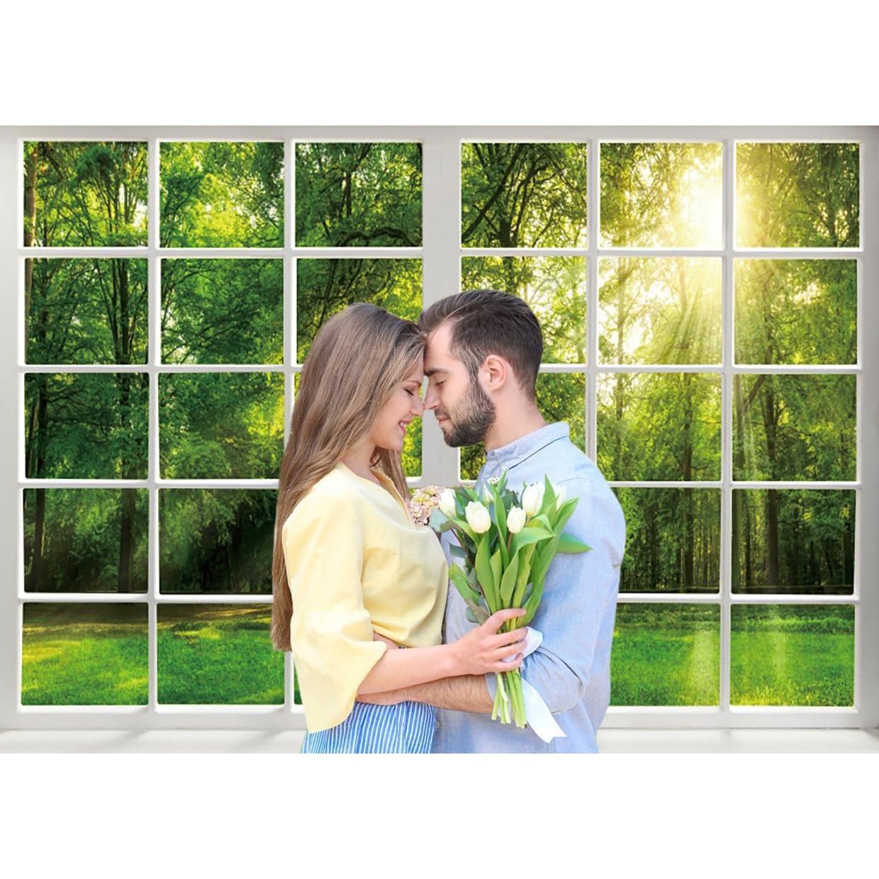 Fondo de Fotografía Primavera 10x8ft Ckihgenn Árboles Verdes