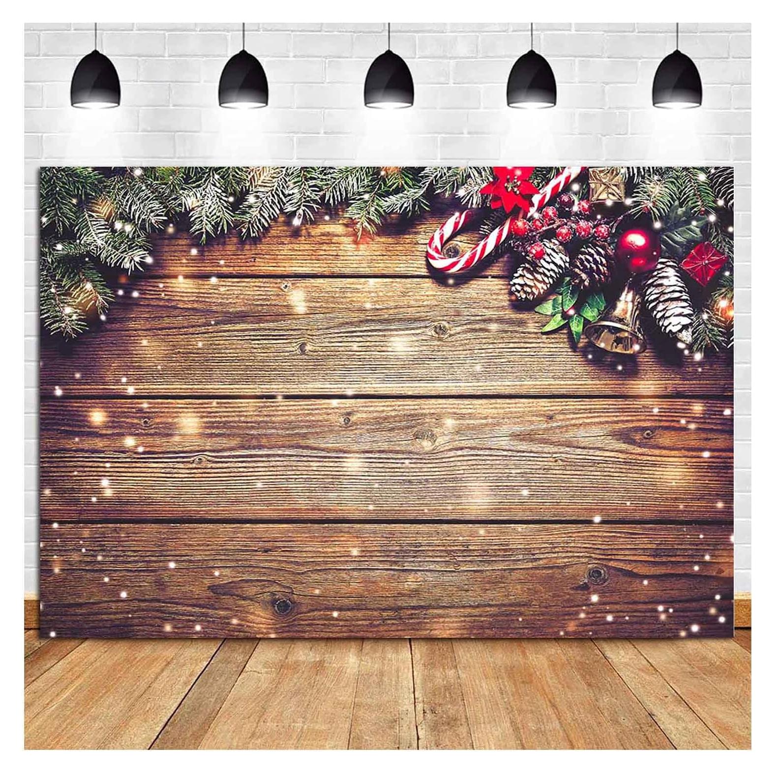 Fondo de Fotografía Navidad Qian 210x150 cm Copos de Nieve