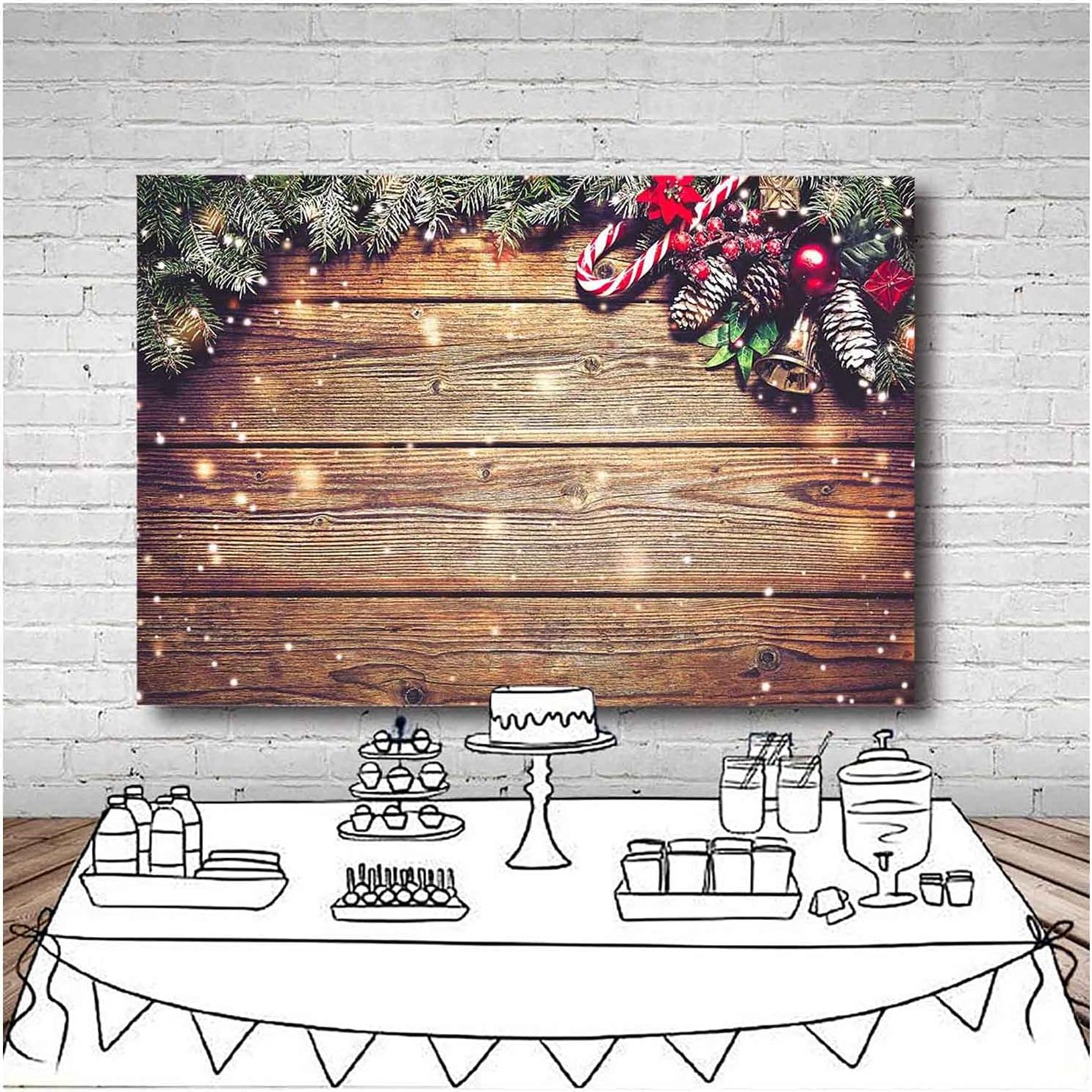 Fondo de Fotografía Navidad Qian 210x150 cm Copos de Nieve