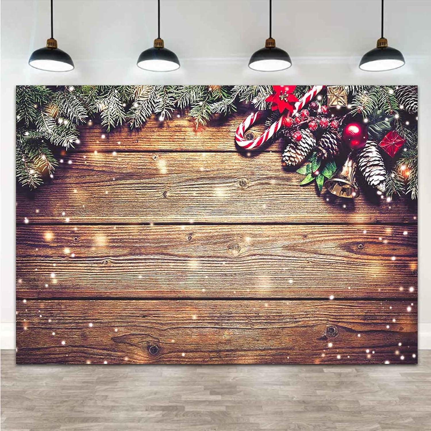 Fondo de Fotografía Navidad Qian 210x150 cm Copos de Nieve