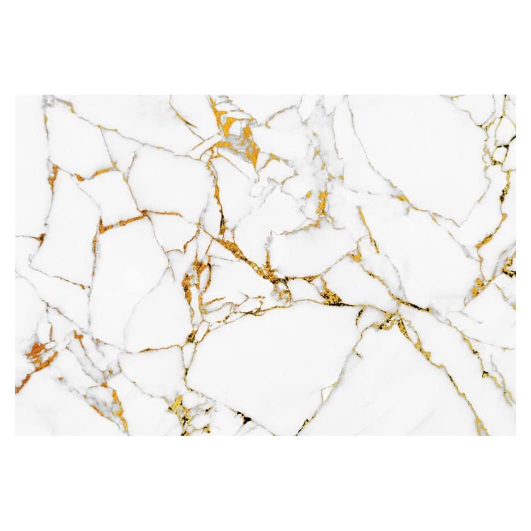 Fondo Fotográfico OERJU 10x8ft Mármol Blanco y Dorado