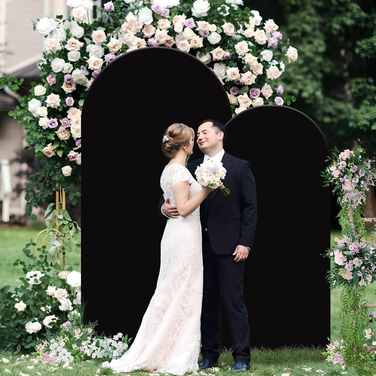 Cubierta de Arco Spandex HICYOO 2 Piezas 2.2m y 1.8m Negra