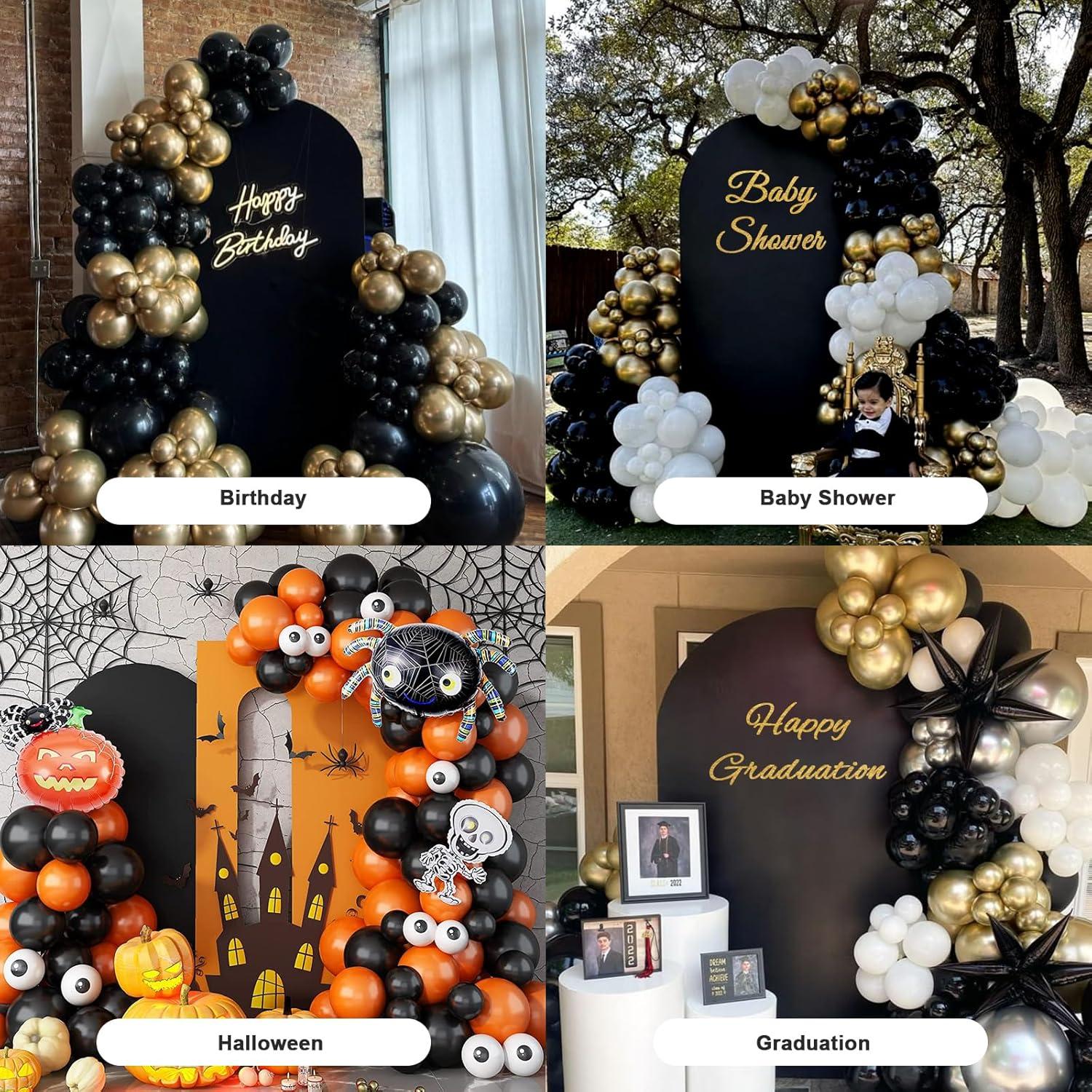 Cubierta de Arco Spandex HICYOO 2 Piezas 2.2m y 1.8m Negra