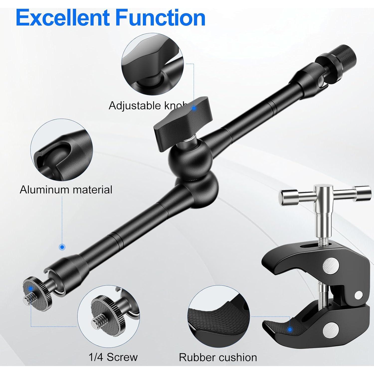 Soporte de Cámara Articulado EMART 25.4 cm Ajustable con Abrazadera