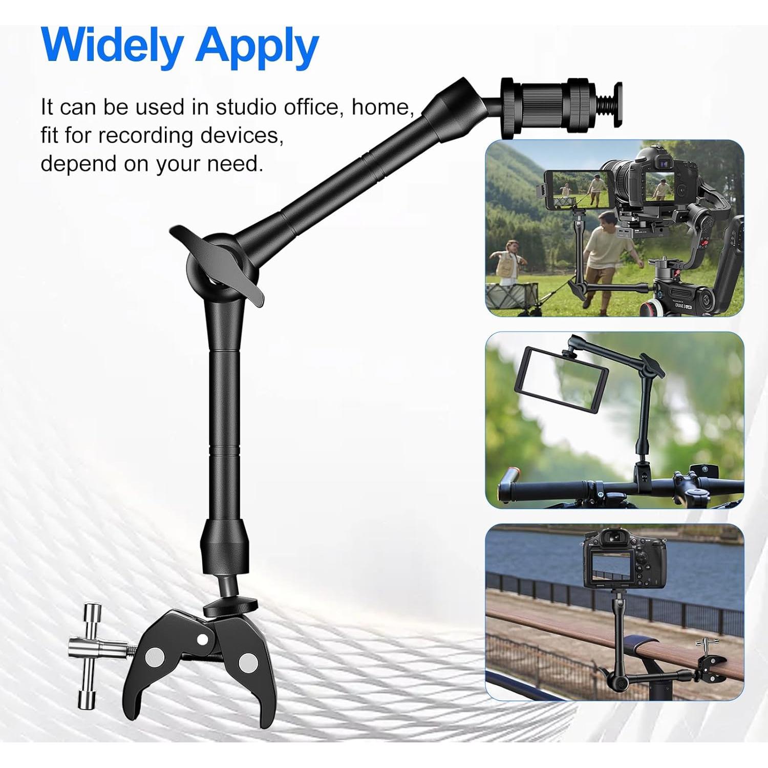 Soporte de Cámara Articulado EMART 25.4 cm Ajustable con Abrazadera