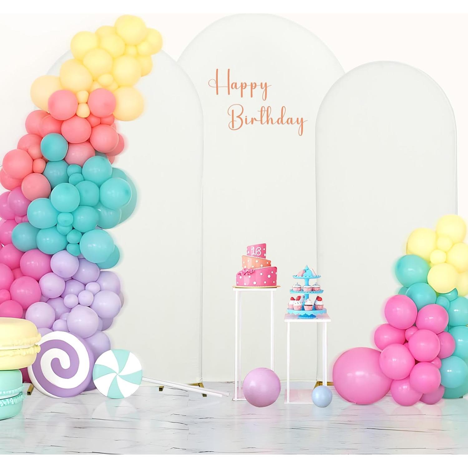 Cubierta de Arco de Spandex Marfil 6 Pies Belleza Eterna