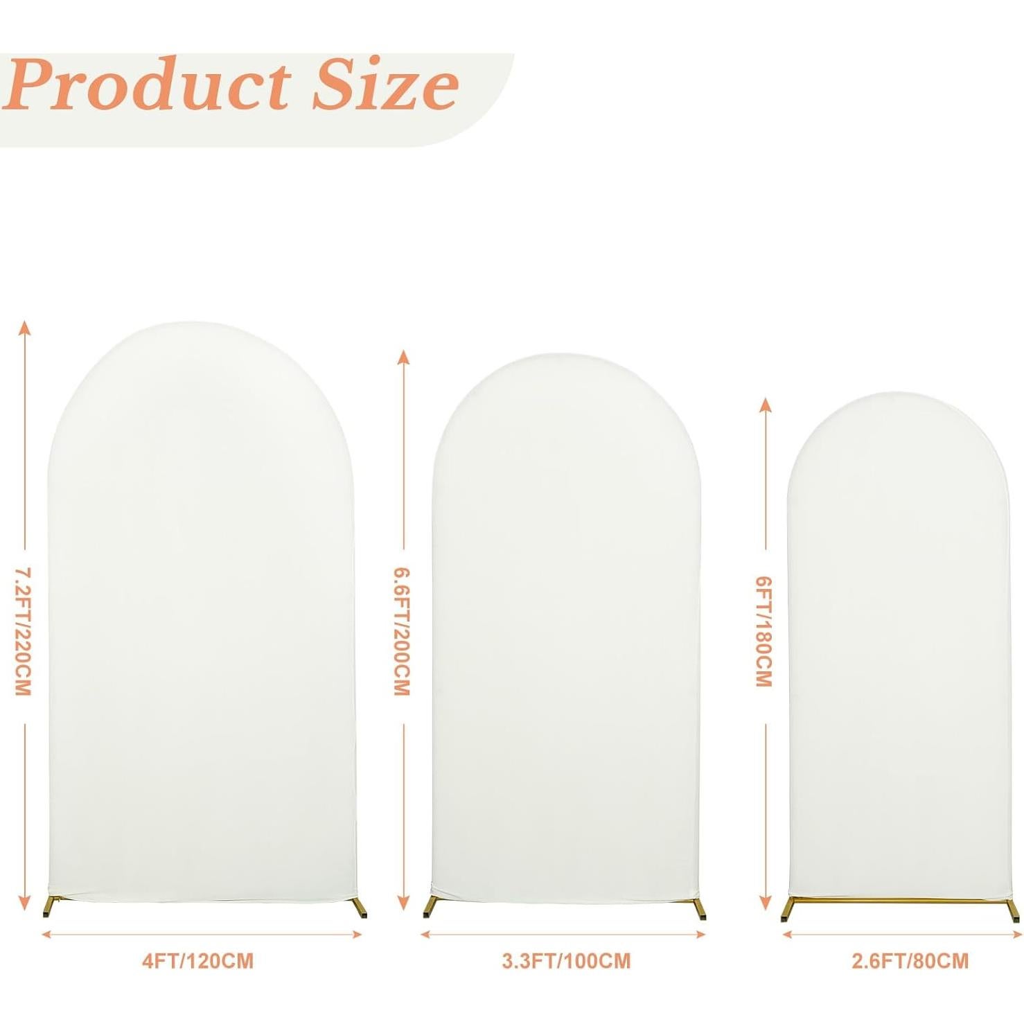 Cubierta de Arco de Spandex Marfil 6 Pies Belleza Eterna