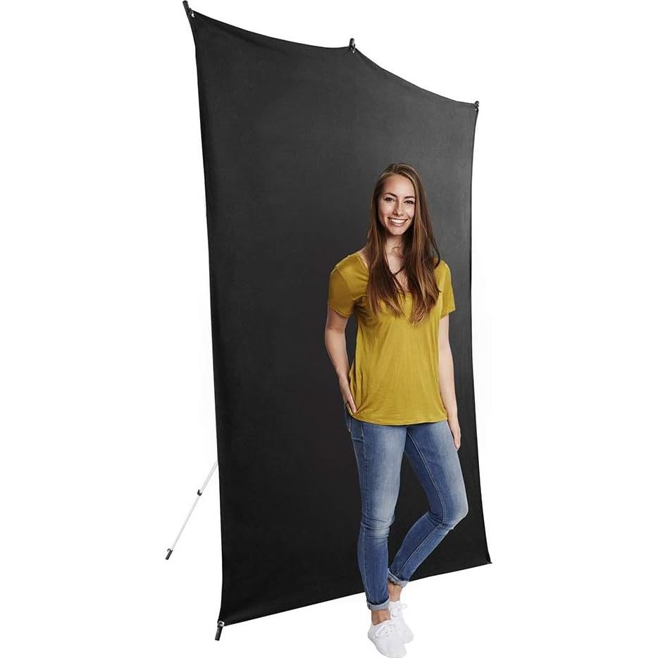 Kit de Fondo de Viaje Savage 1.52m x 2.13m Negro con Soporte