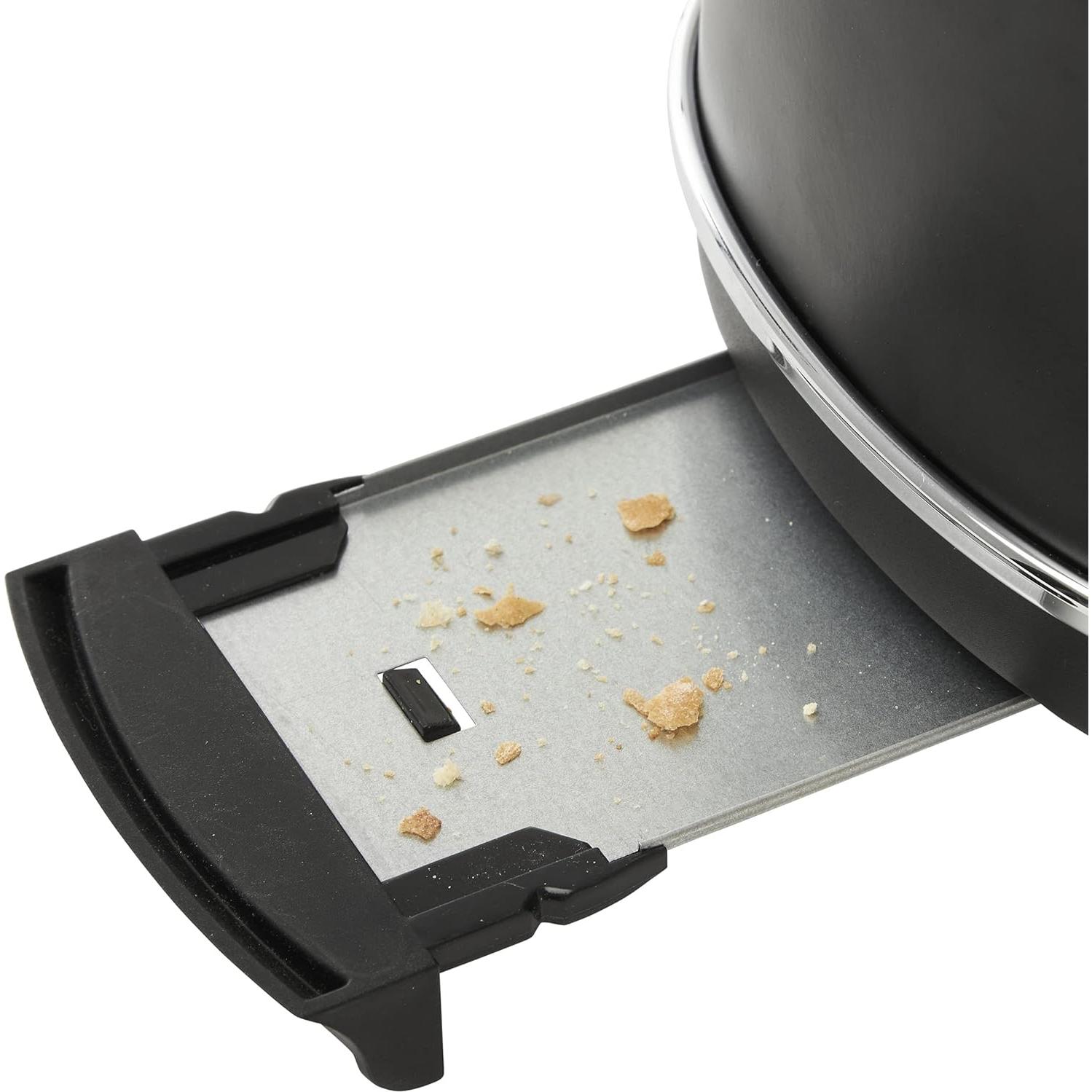 Tostadora Haden Heritage 2 Rebanadas Acero Inoxidable Negro