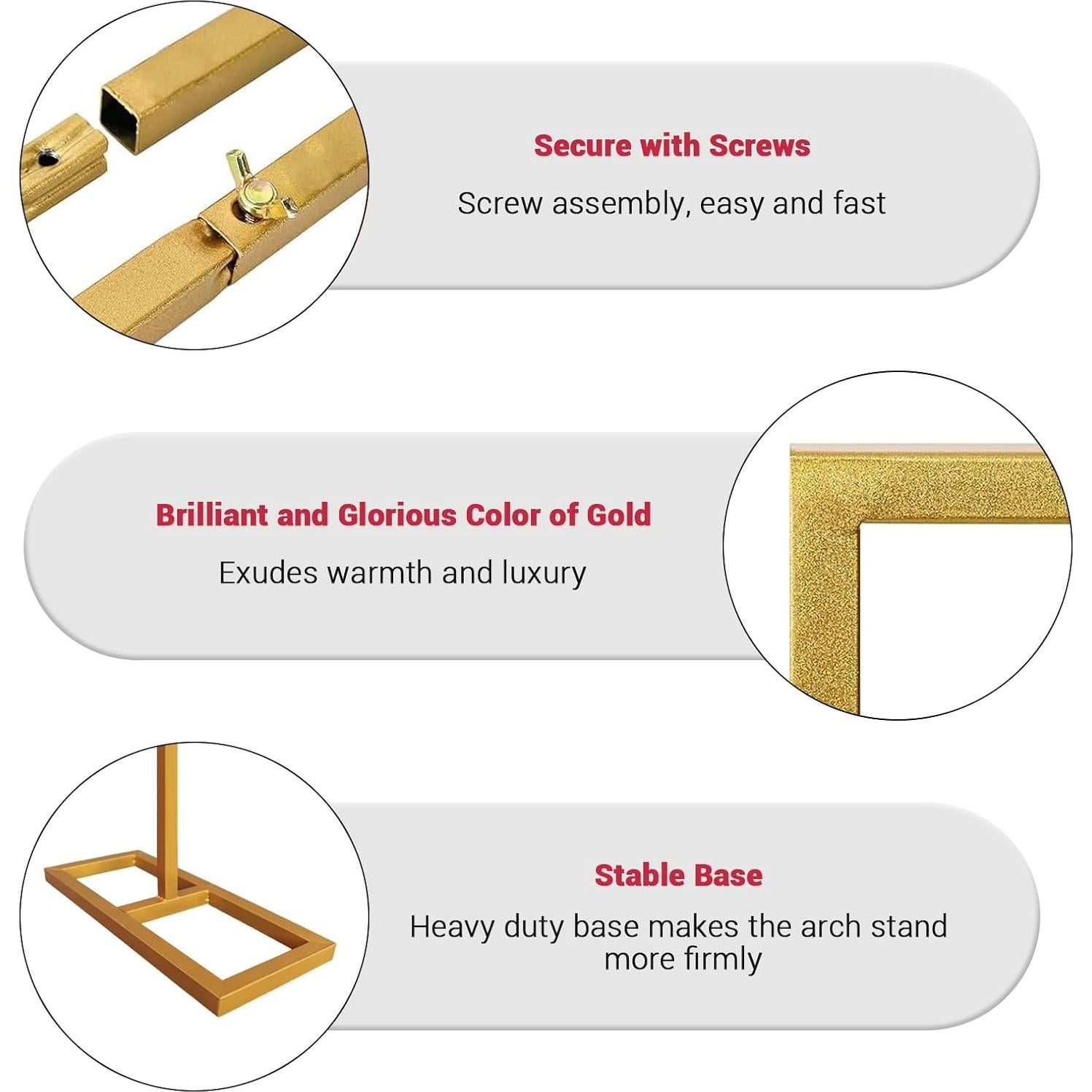 Soporte de Fondo Cuadrado 2.5M LEISULIF Dorado Ajustable