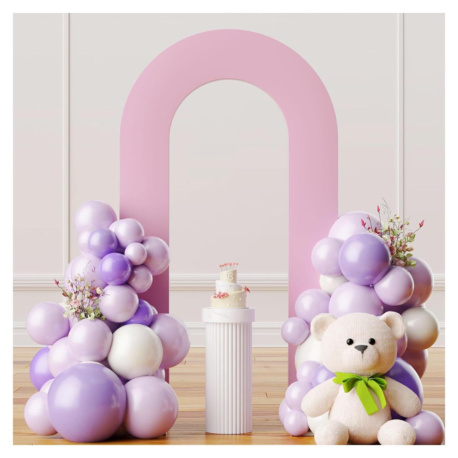 Cubierta de Arco en U Spandex Doble Cara Rosa Claro 2.2m