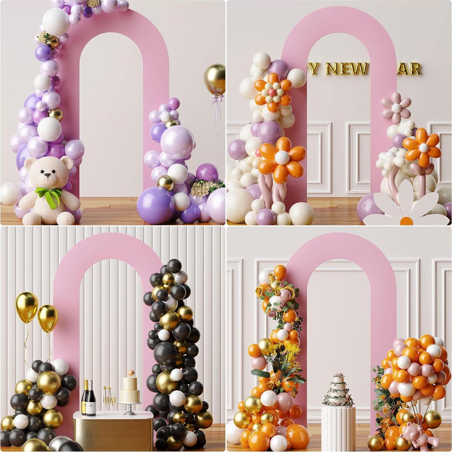 Cubierta de Arco en U Spandex Doble Cara Rosa Claro 2.2m