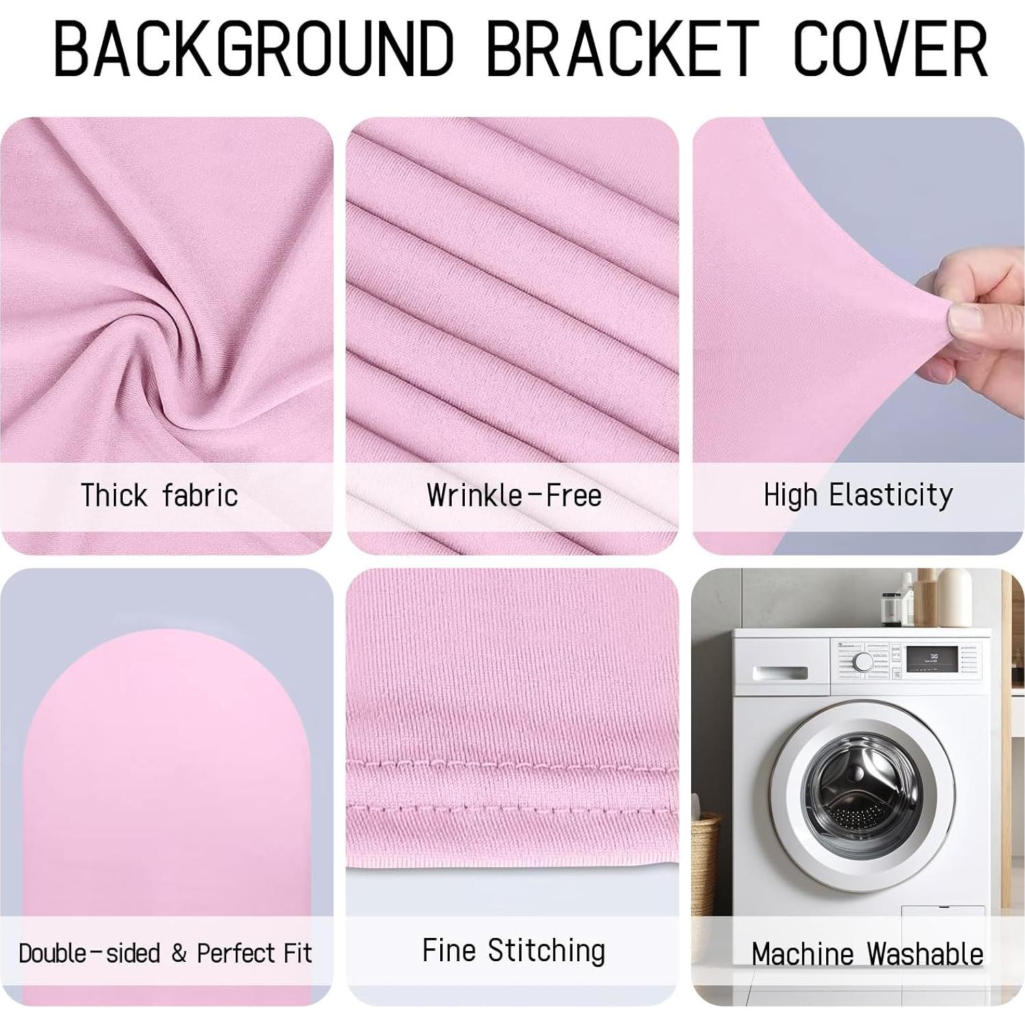 Cubierta de Arco en U Spandex Doble Cara Rosa Claro 2.2m