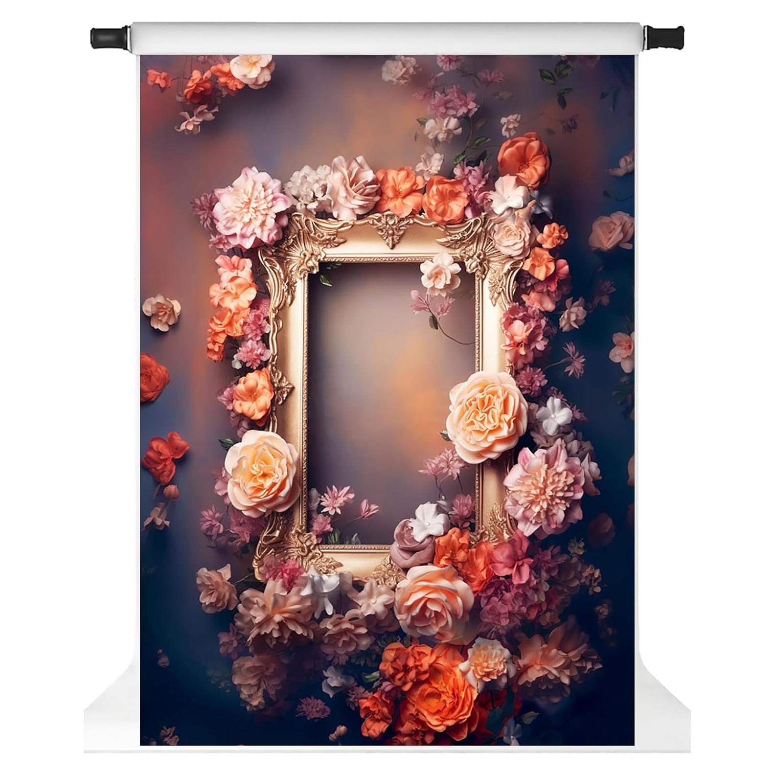 Fondo de Fotografía Kate 2x3m Microfibra Floral Vintage