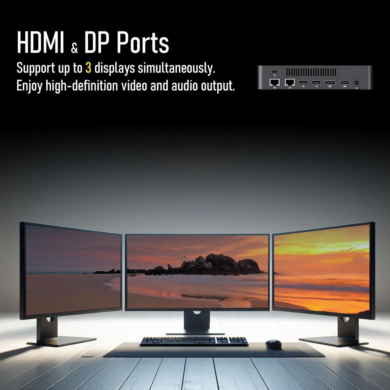 Mini PC Prittec F9, Intel i5-13420H, 16GB RAM, 512GB SSD