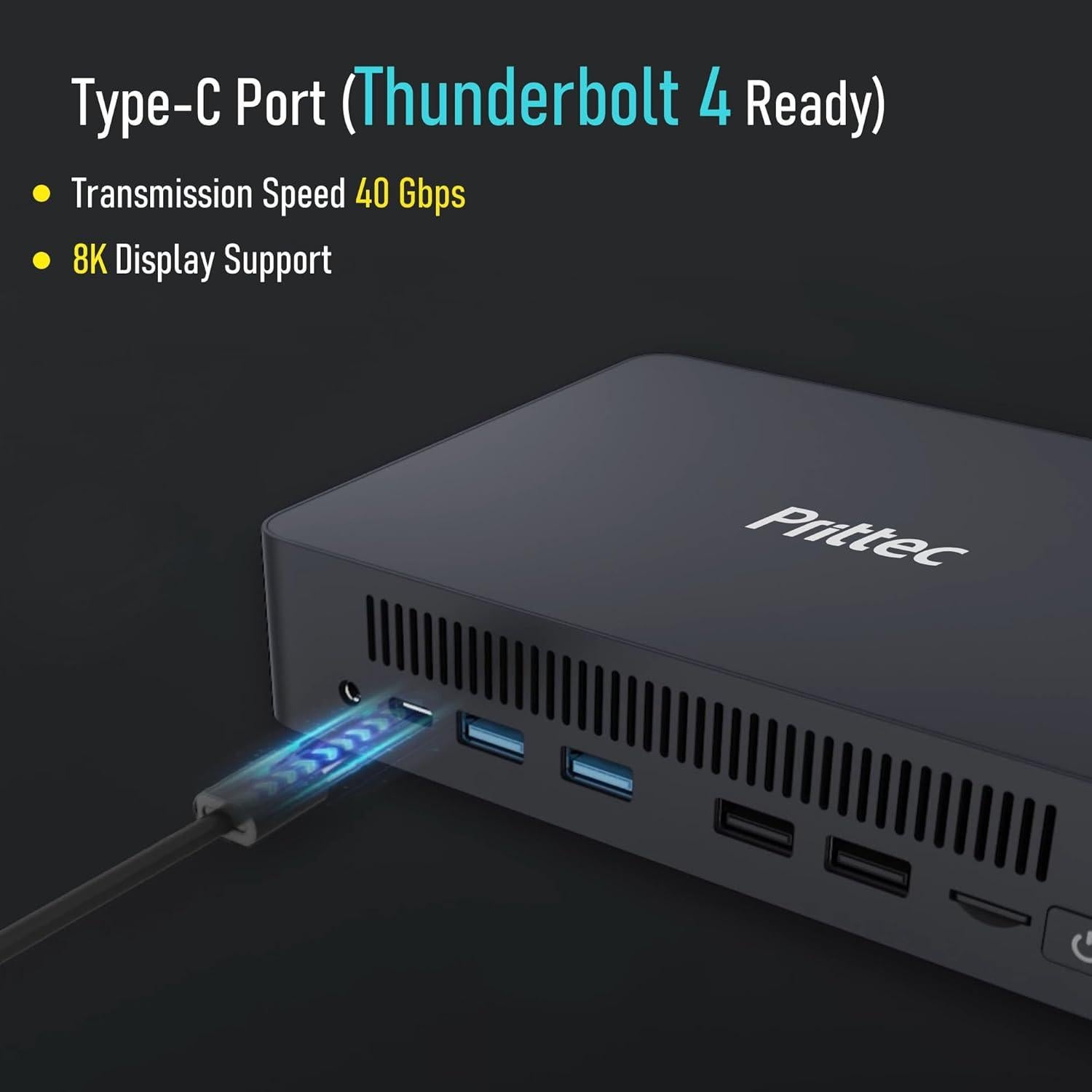 Mini PC Prittec F9, Intel i5-13420H, 16GB RAM, 512GB SSD