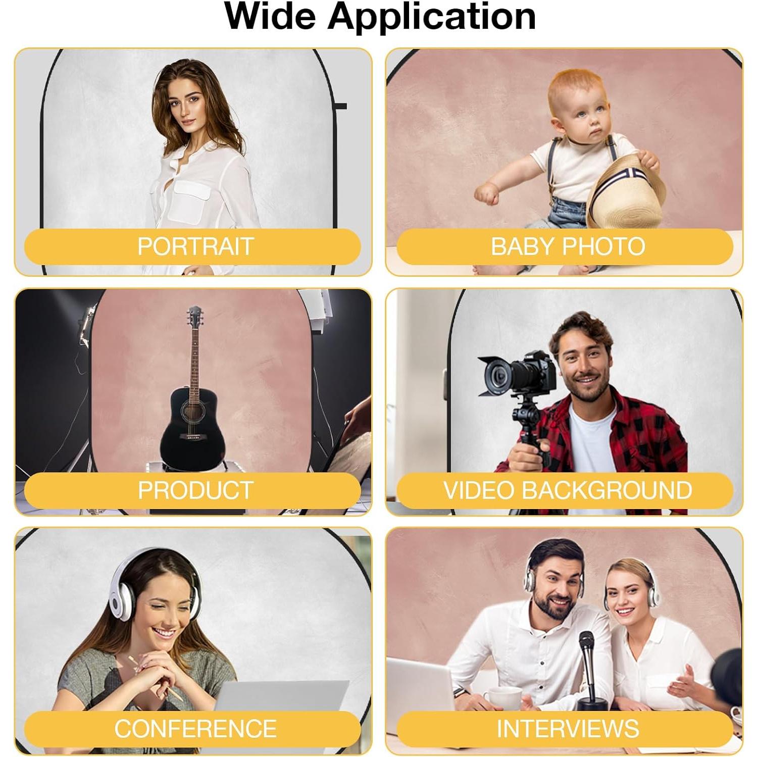 Fondo de Fotografía Doble Cara Kate 1.5x2m Rosa y Gris