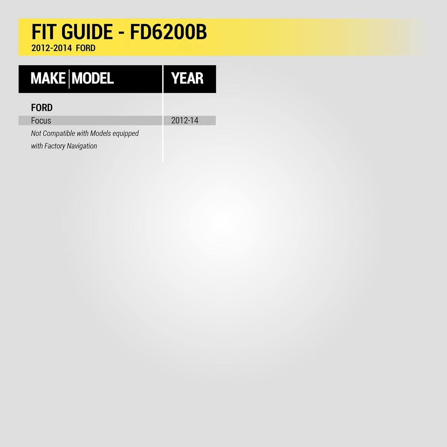 Kit de Instalación Doble DIN Scosche FD6200B para Ford Focus 2012-14