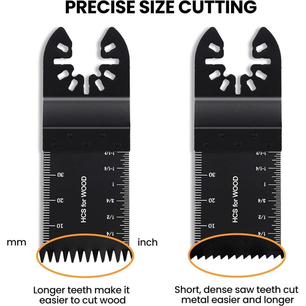 CONNOO 96 Piezas Cuchillas Oscilantes y Lijas Multiuso