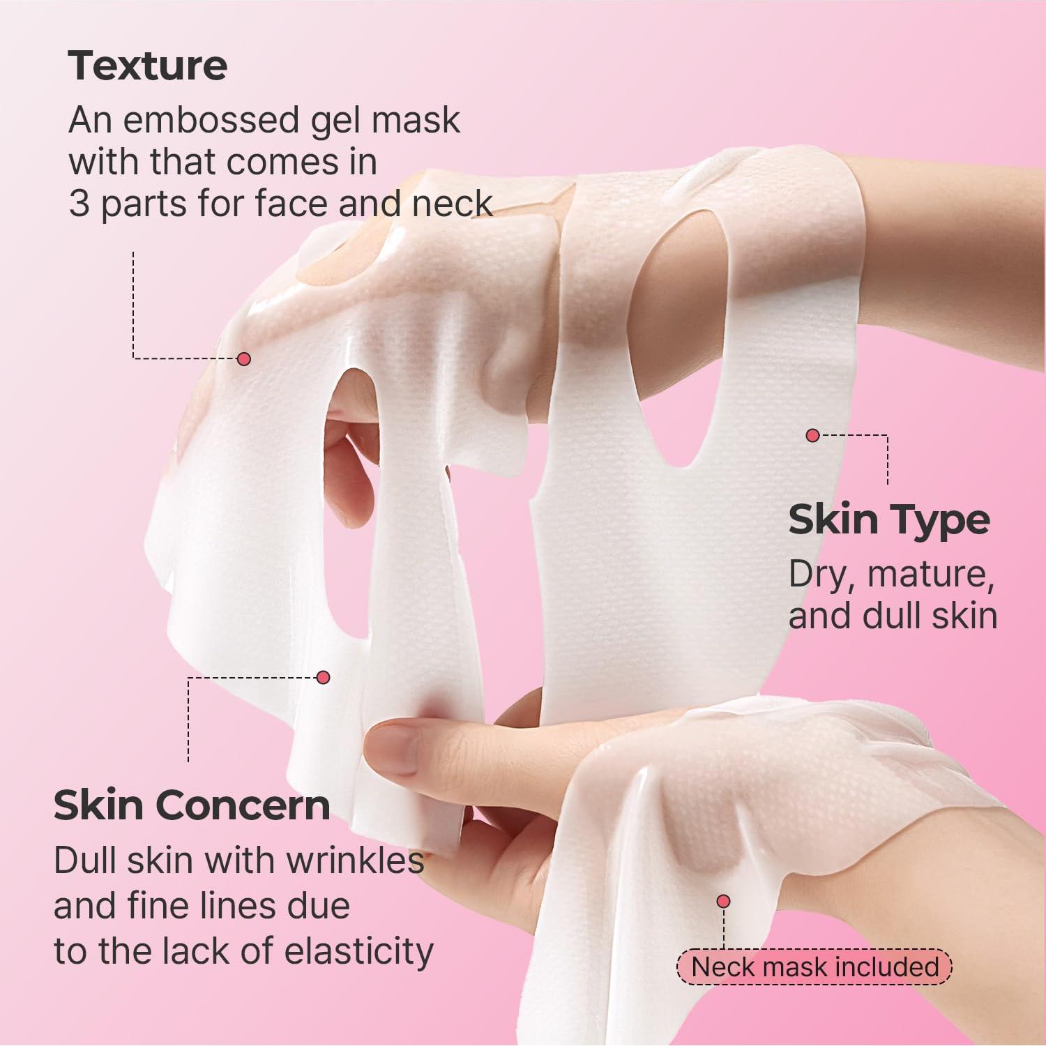 Mascarilla Facial y de Cuello Torriden Reafirmante 4 Pzas