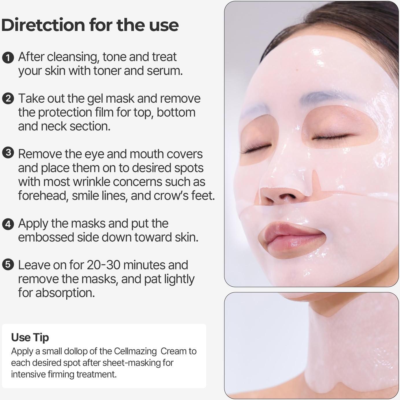 Mascarilla Facial y de Cuello Torriden Reafirmante 4 Pzas