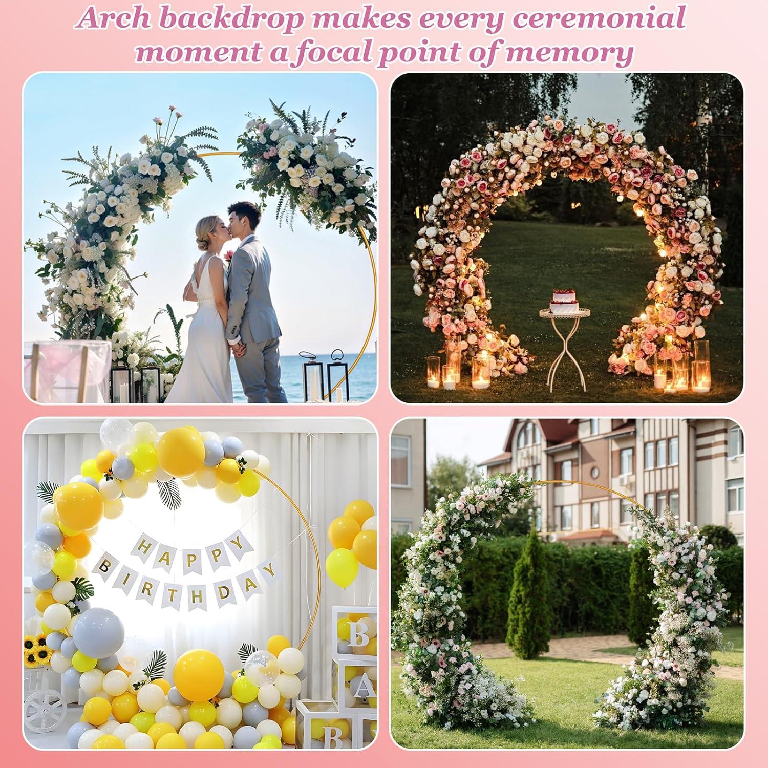 Arco de Boda Liacere 2.13x2.44M Metal Dorado Decoración