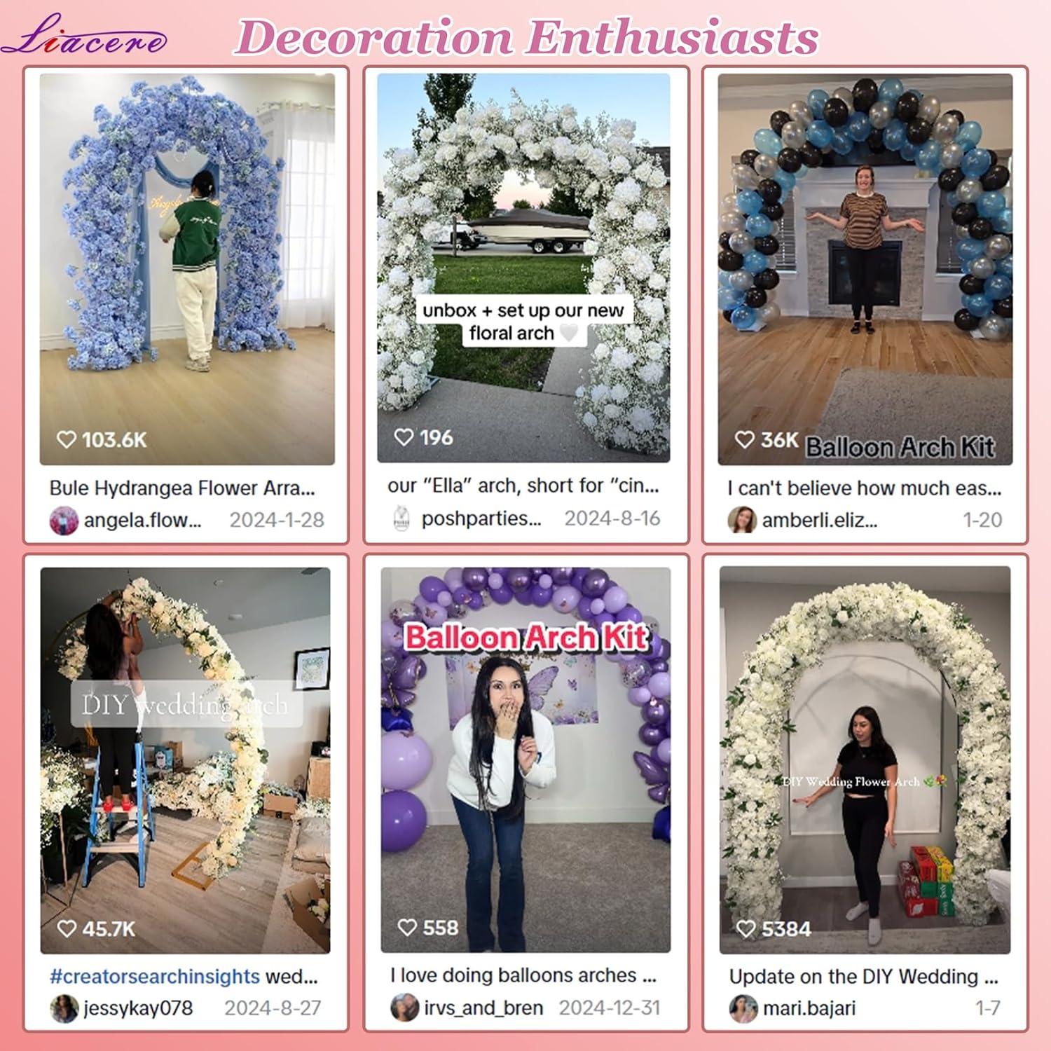 Arco de Boda Liacere 2.13x2.44M Metal Dorado Decoración