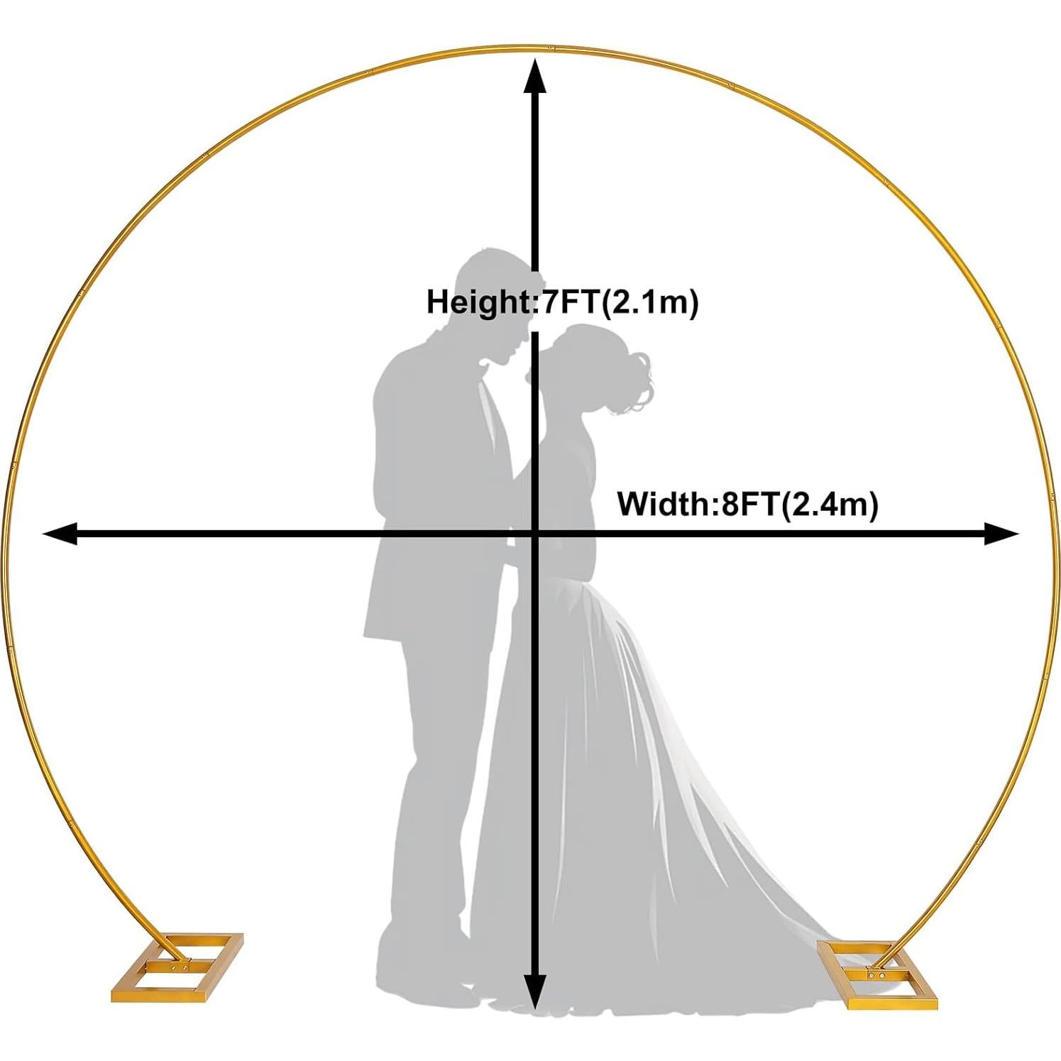 Arco de Boda Liacere 2.13x2.44M Metal Dorado Decoración