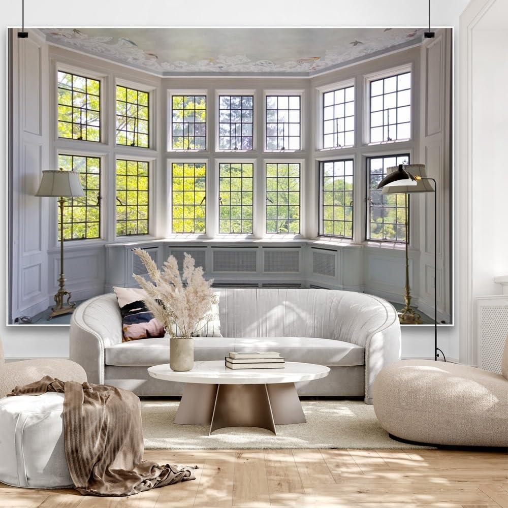 Fondo de Fotografía Poliester 4.5x2.5m Verde Ventana