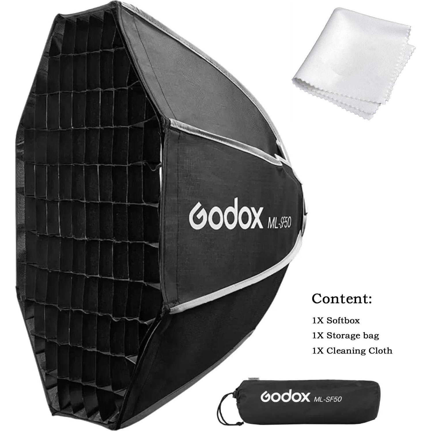 Softbox Octagonal Godox ML-SF50 50cm para Luz LED ML100Bi